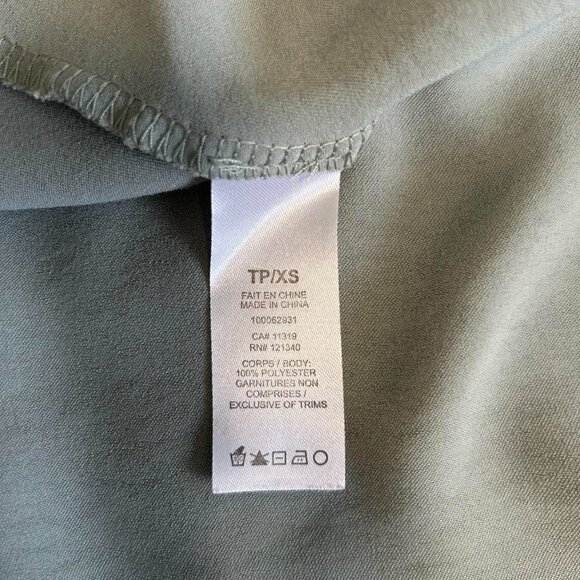 Dynamite Mint Satin Midi Skirt with Slit | XS - Picture 6 of 11